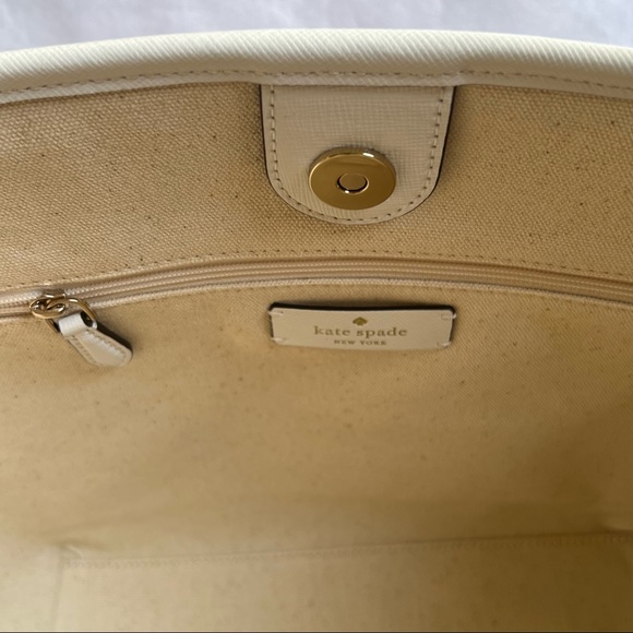 Kate Spade Picnic in the Park Small Tote Bag in Natural - Picture 7 of 16